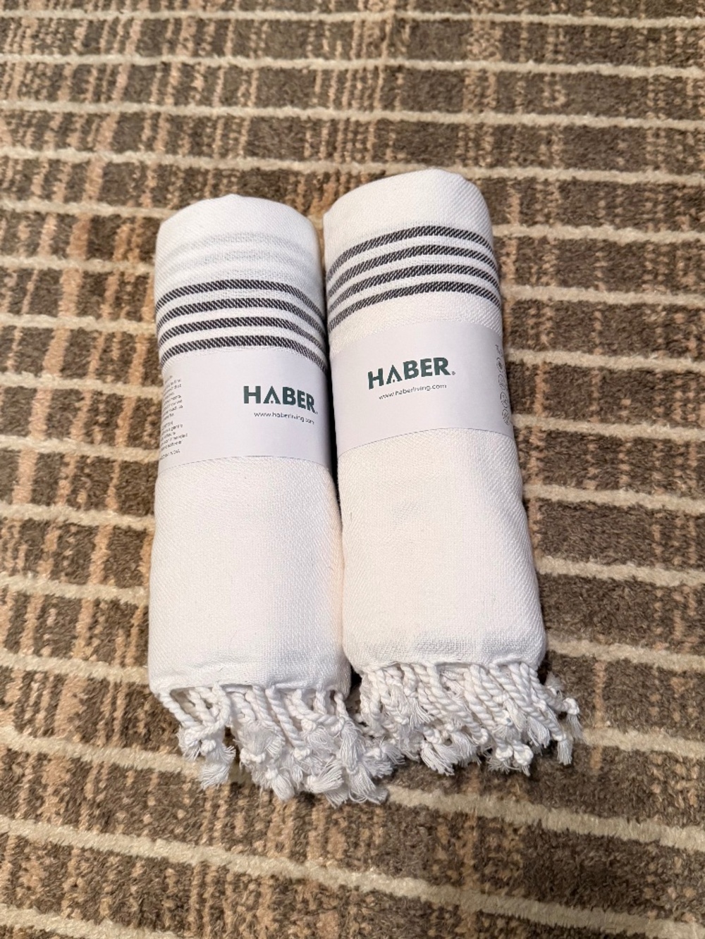 2 NWT Haber 100% cotton towels